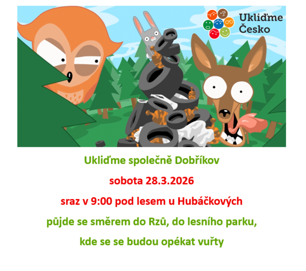 Ukliďme Dobříkov 28.3.2026 v 9:00